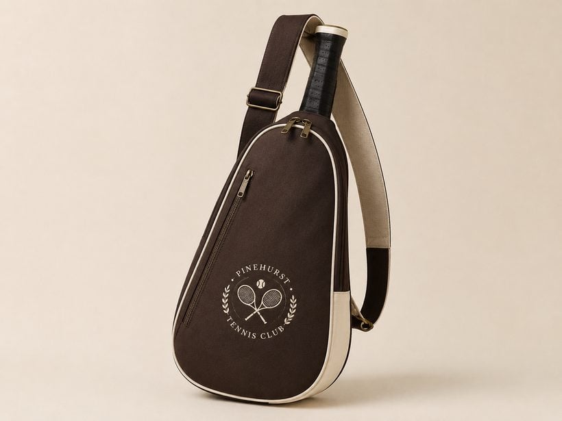 Custom tennis sling bag with logo