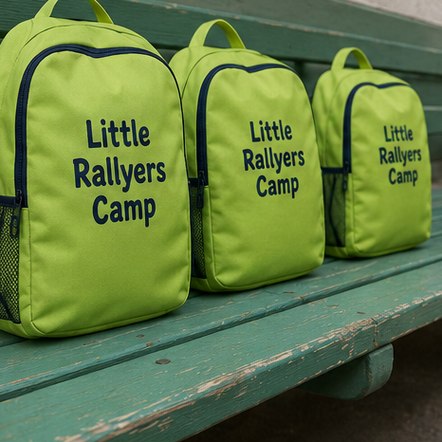 Customized tennis bags for junior programs